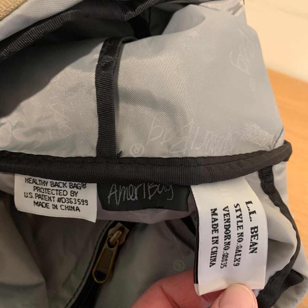 Ll Bean, Ameri Bag Canvas With Leather Accents - image 5